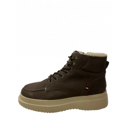 Pánske kožené topánky Klondike MH-586H08- Dark brown