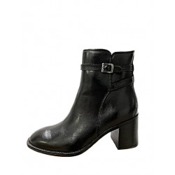 Dámska kožená obuv KLONDIKE WH-476H04 BLACK