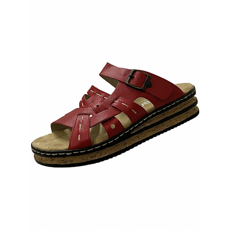 Dámske vsuvky Rieker 62976-33 - Red